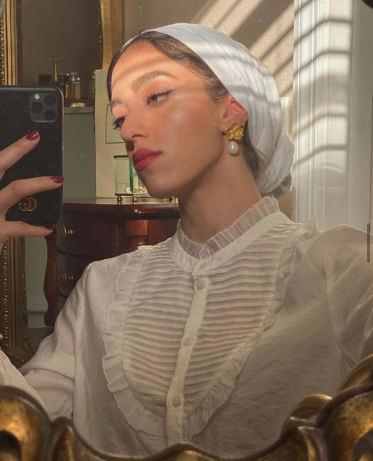 Sally Ashour Spotted Wearing “Orkide” Earrings by Bebek Jewels