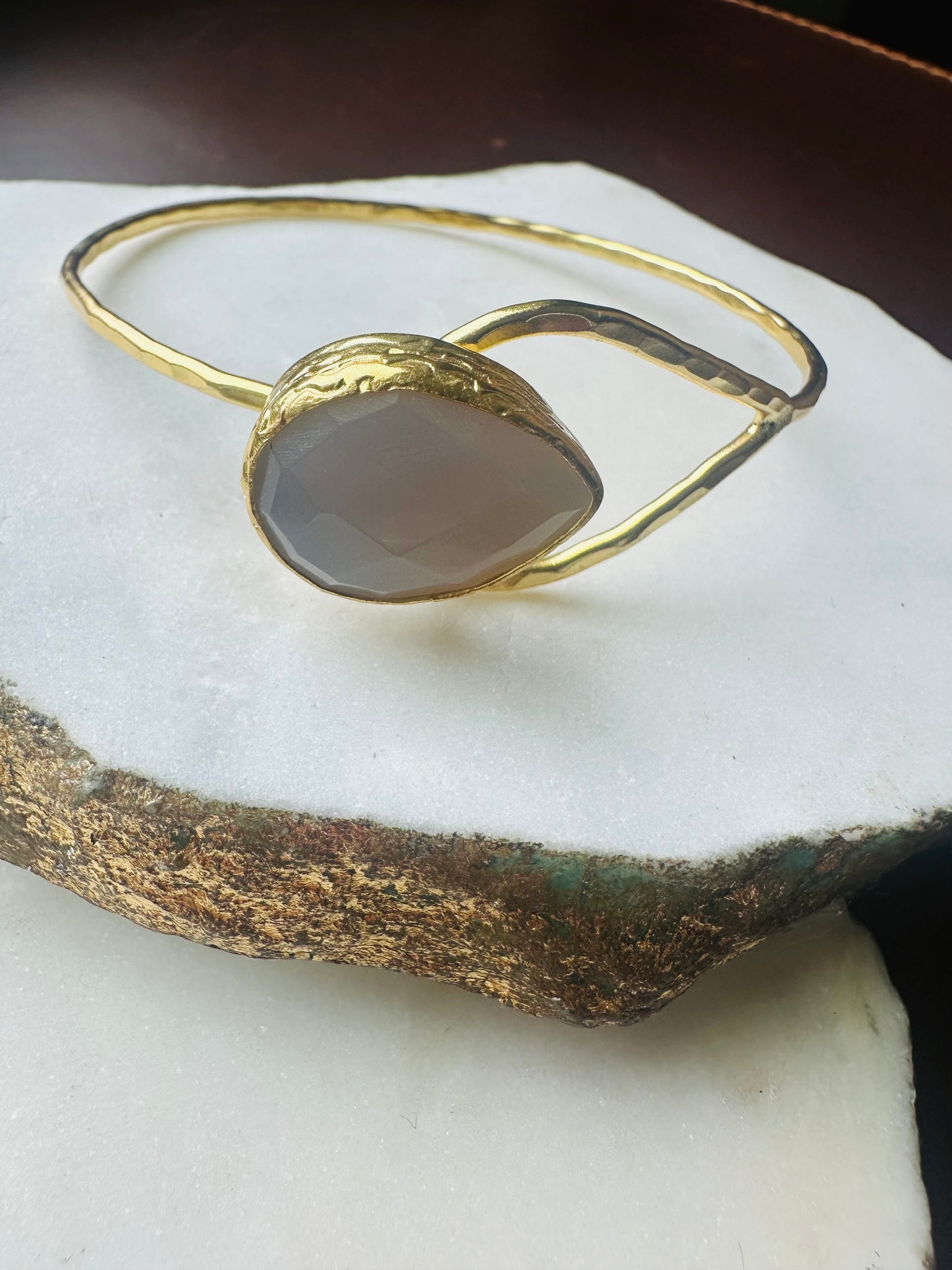 Snow Quartz Teardrop Bracelet