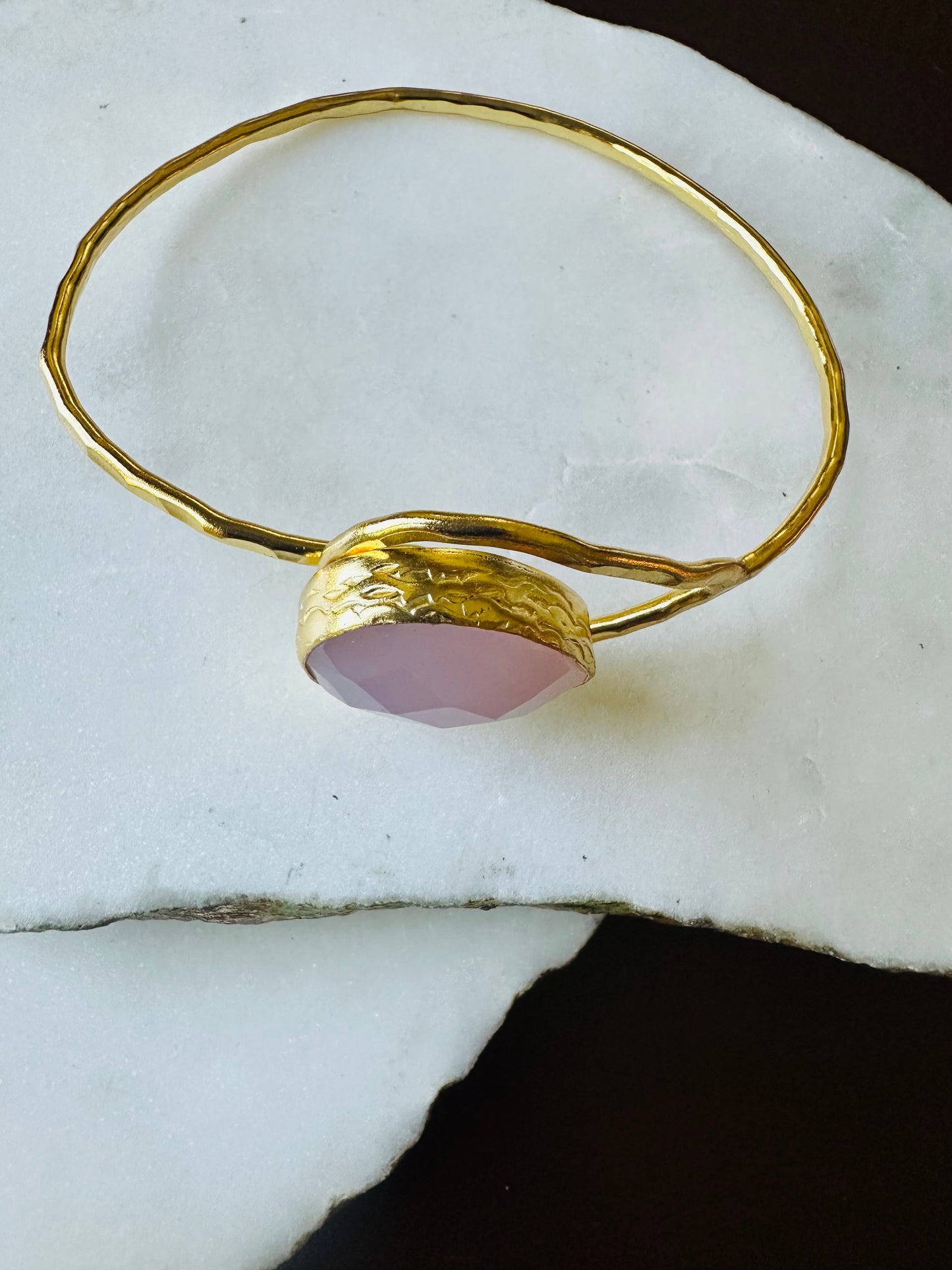 Rose Quartz Teardrop Bracelet