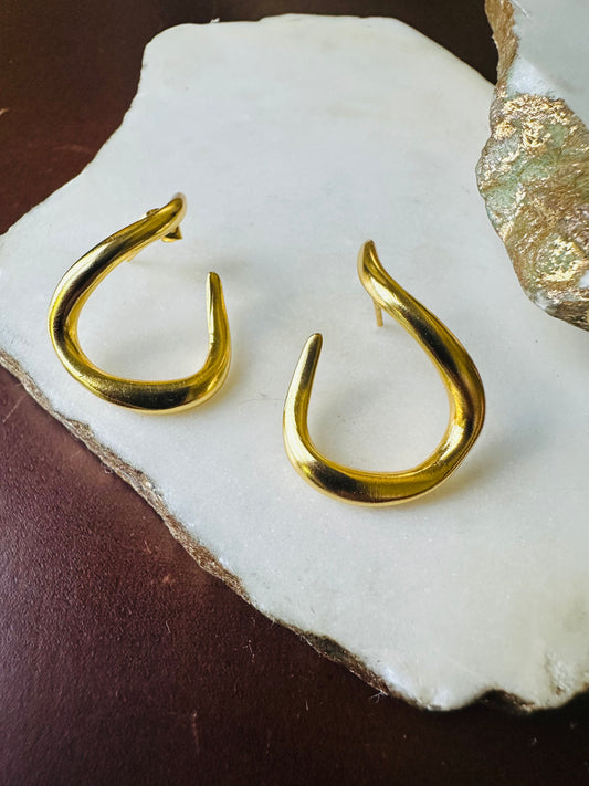 Sahar Gold Abstract Earrings