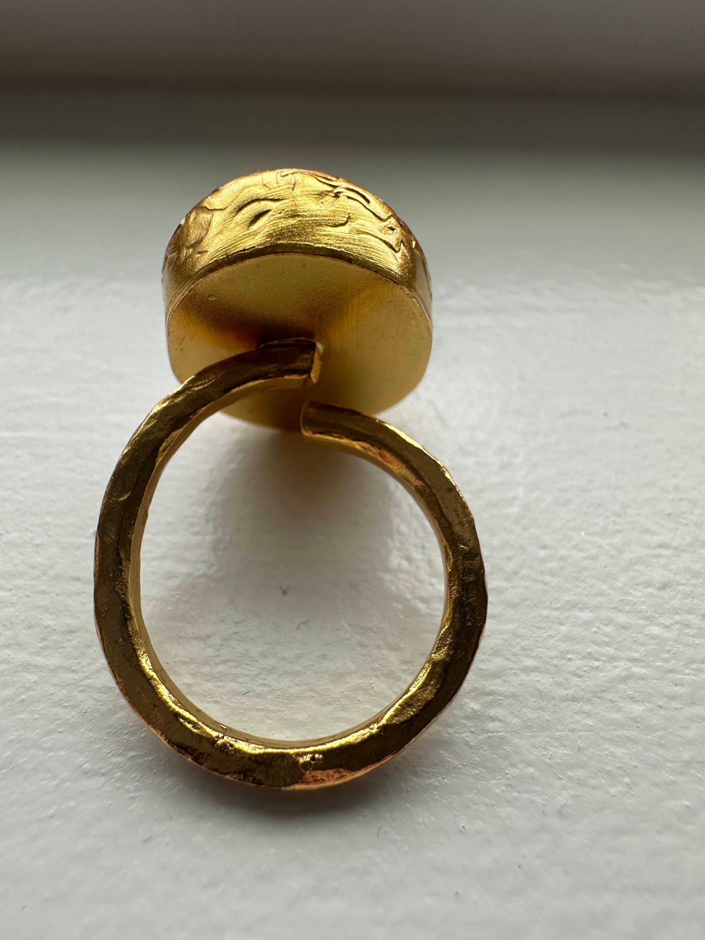 Oval Gold and Onyx Ring (Small)