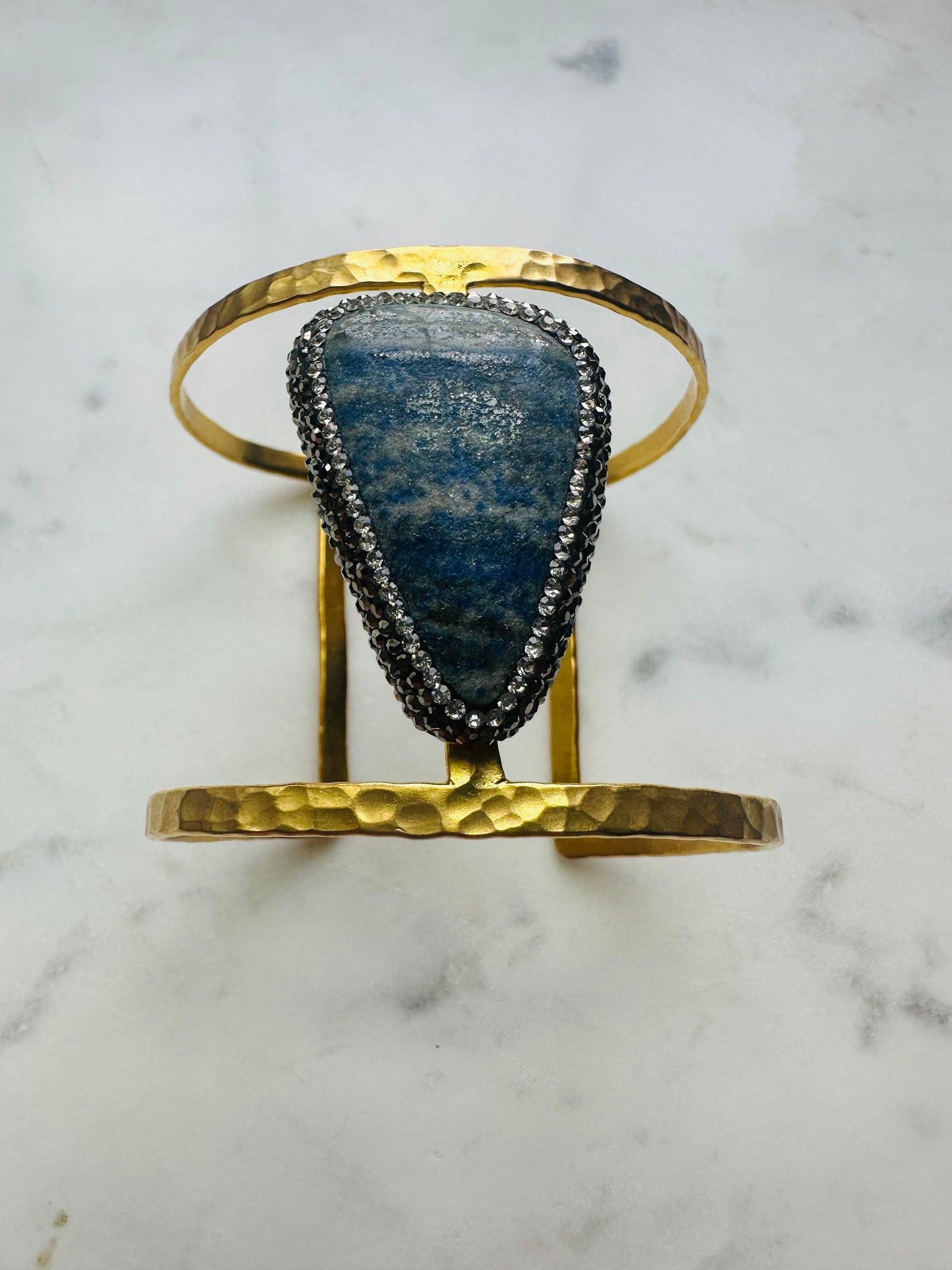 Lapis Lazuli Arrowhead Cuff Bangle