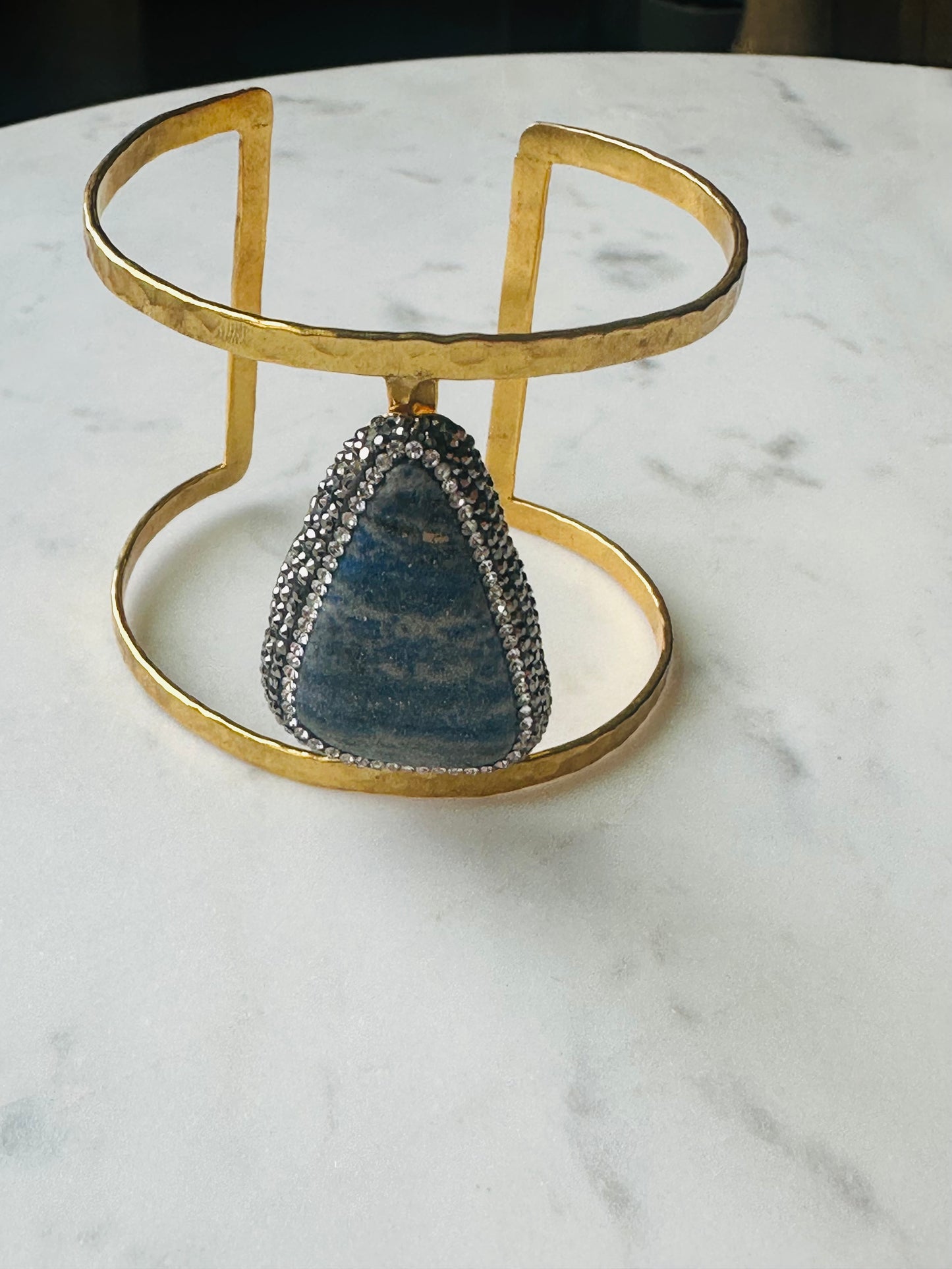 Lapis Lazuli Arrowhead Cuff Bangle