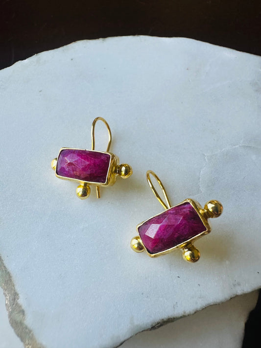 Hana Ruby Earrings