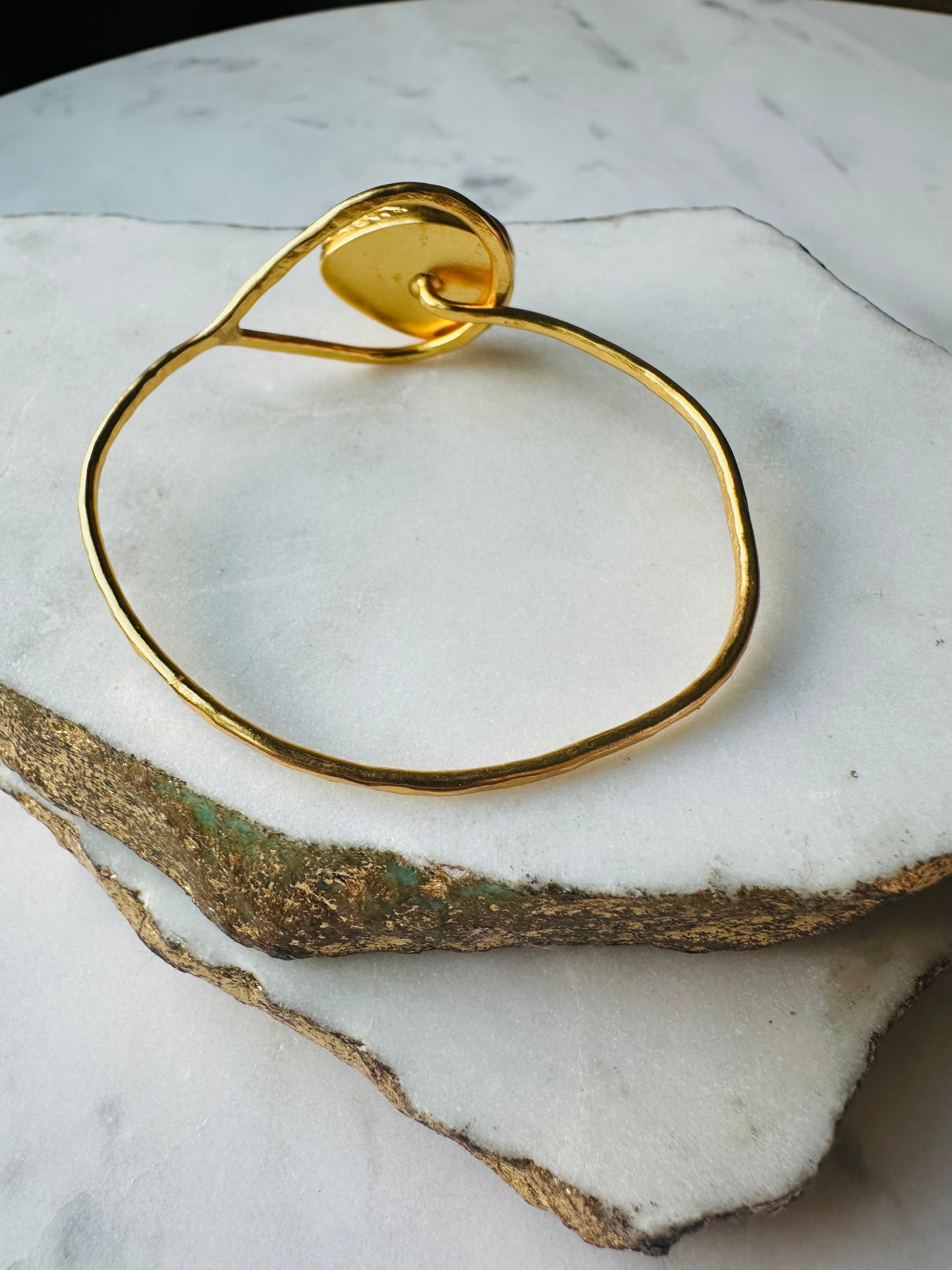 Peach Moonstone Teardrop Bracelet