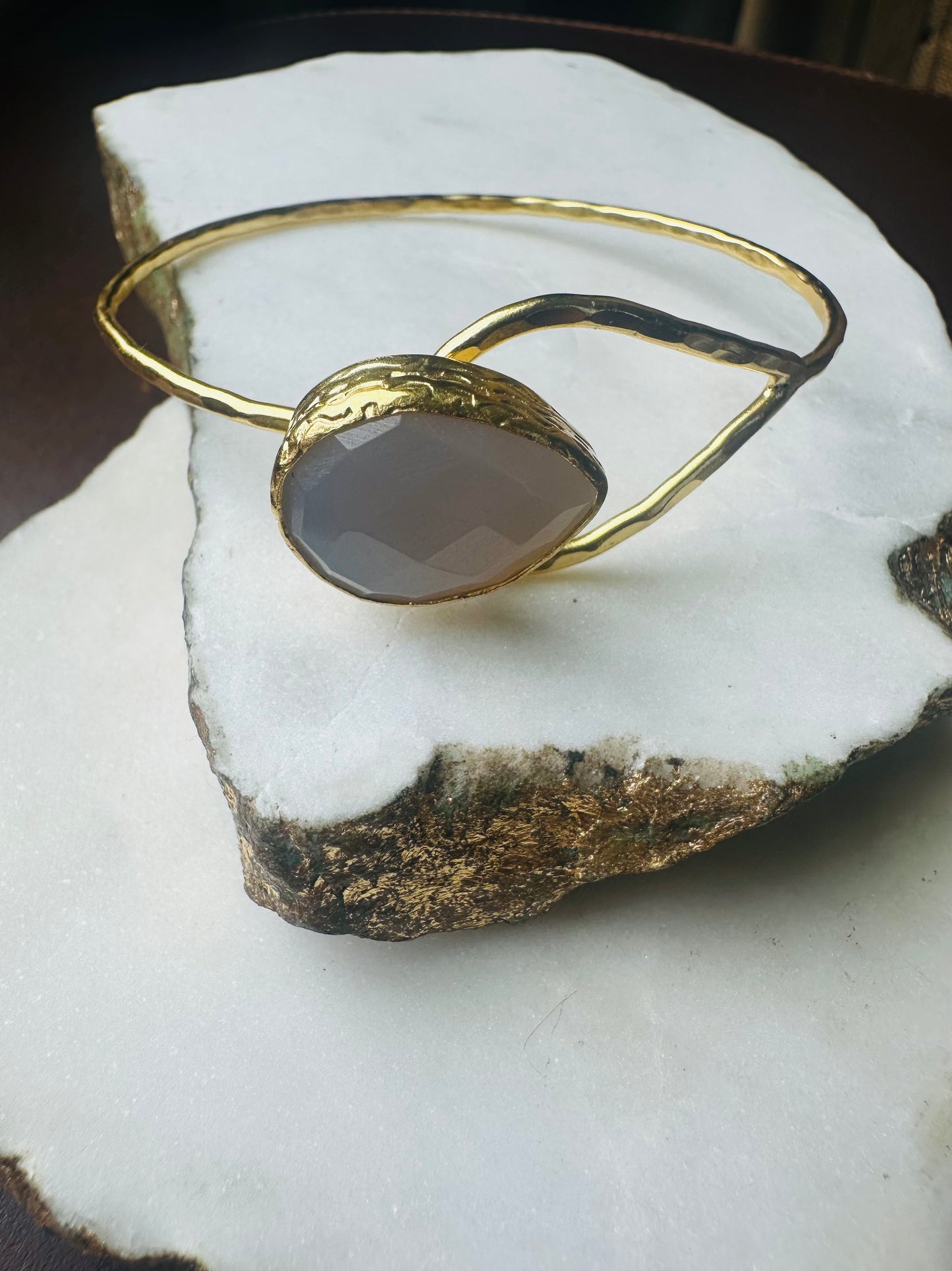 Snow Quartz Teardrop Bracelet