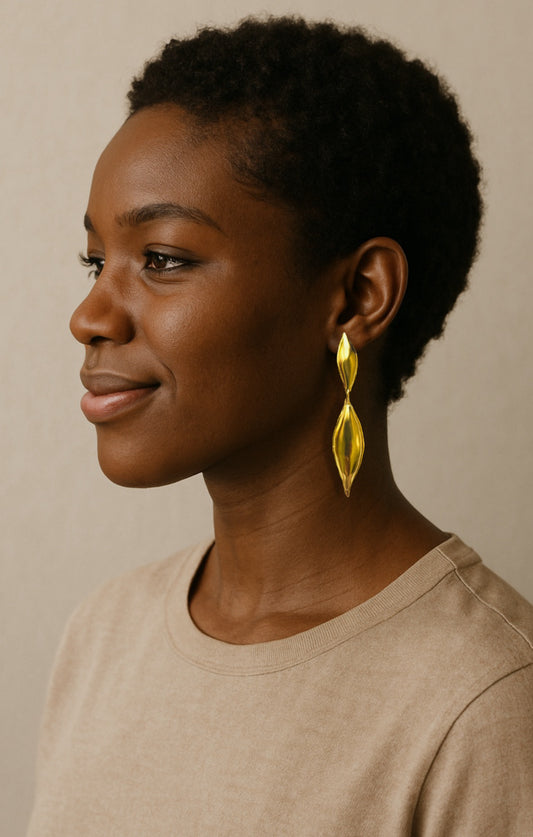 Nouran Gold Abstract Earrings