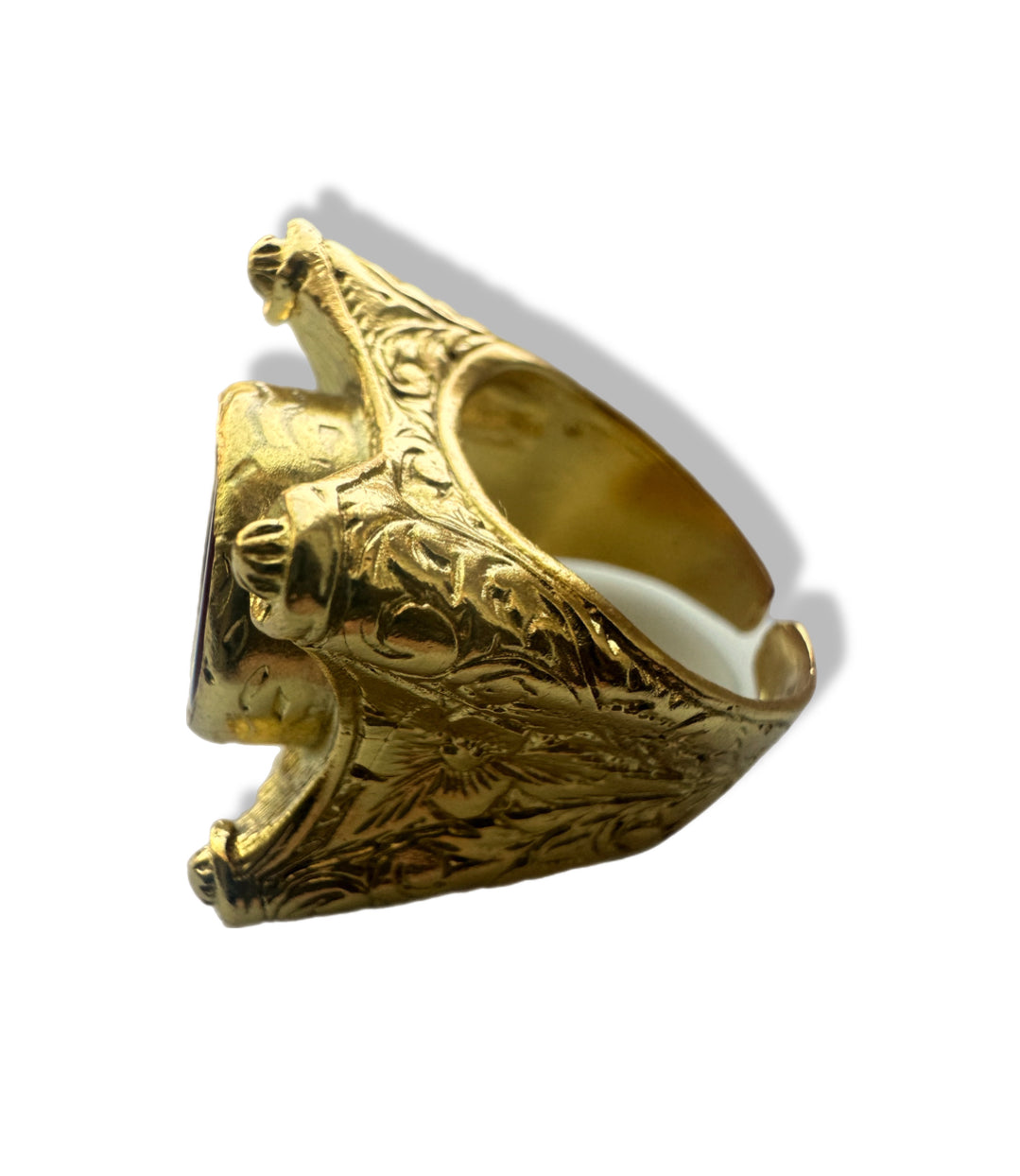 SubhanAllah Gold Agate Ring