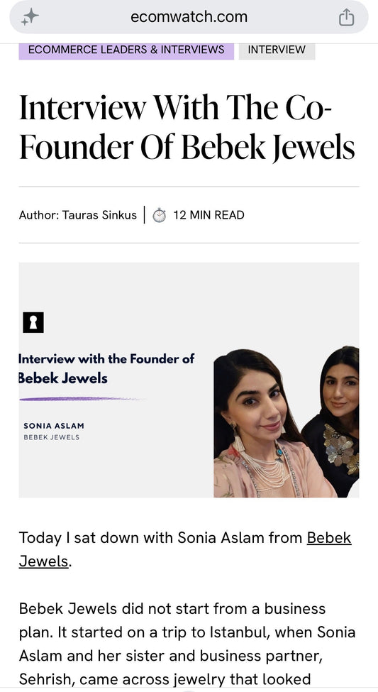 Affordable Luxury Jewelry Brand Founder Interview with EcomWatch