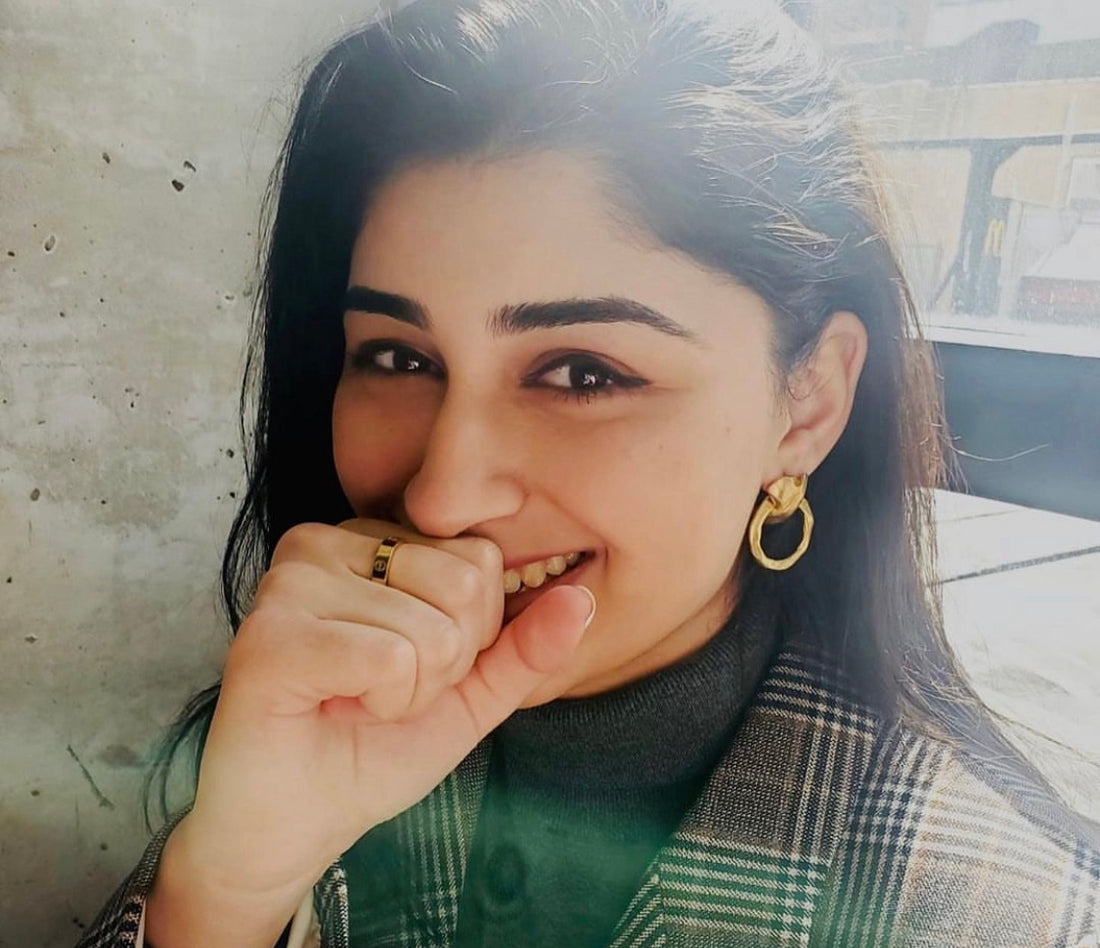 Semi-fine, Demi-fine Jewelry by Bebek Jewels.  Affordable contemporary gold-plated earrings.