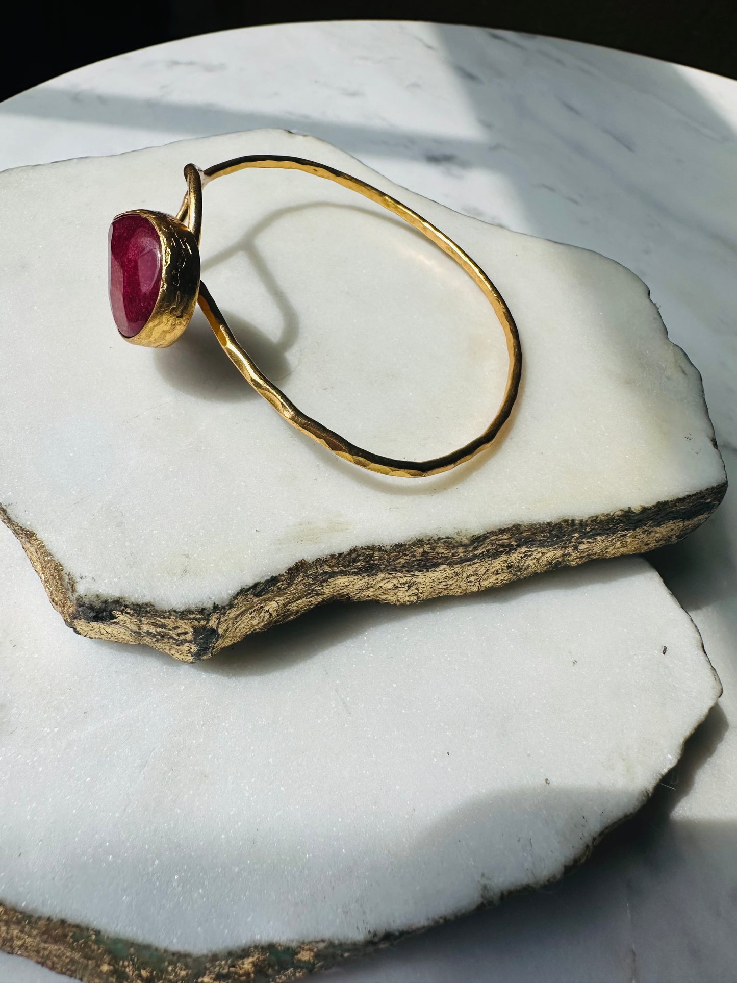 Ruby Teardrop Bracelet
