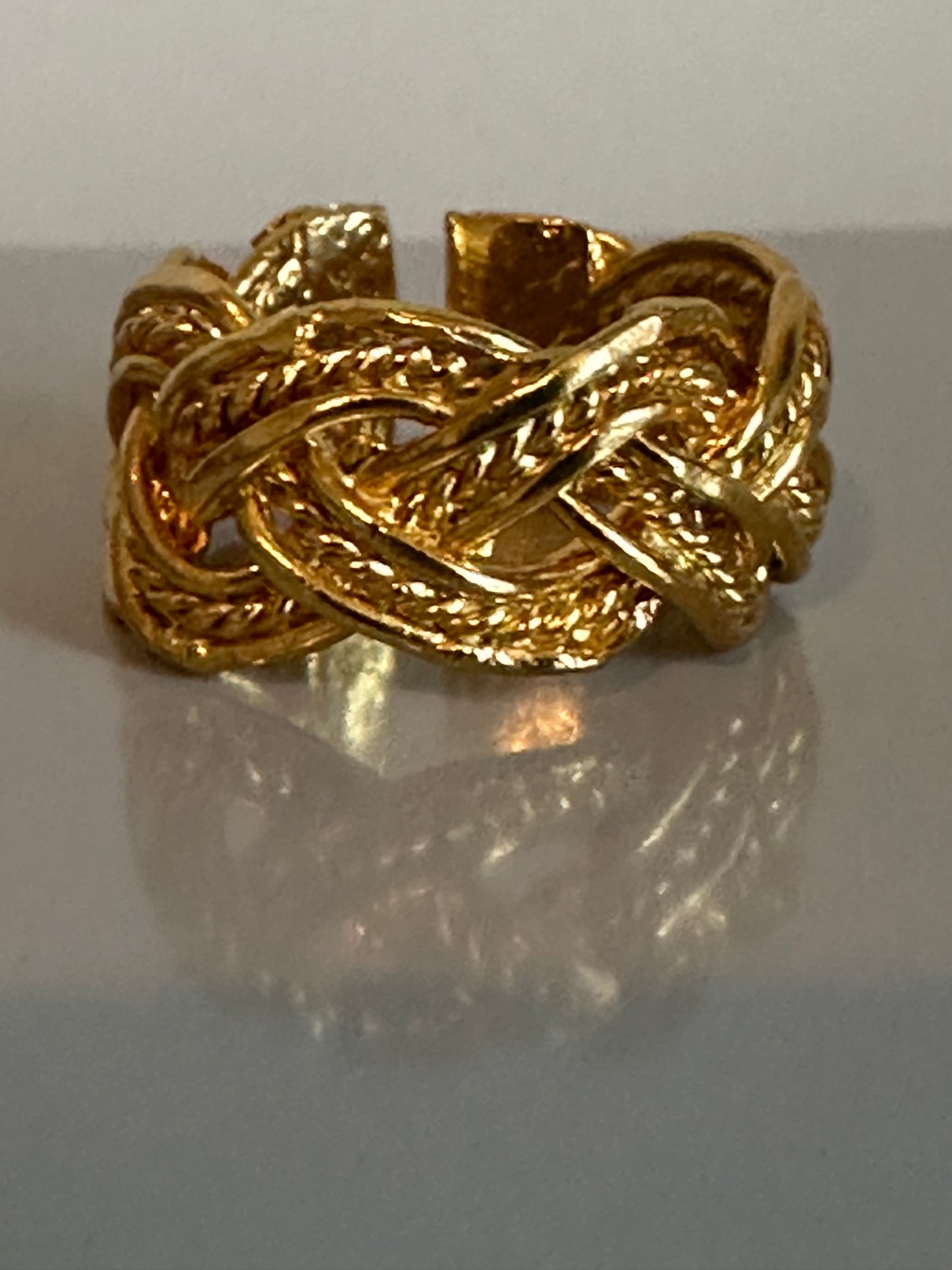 Gold Braided Band Ring