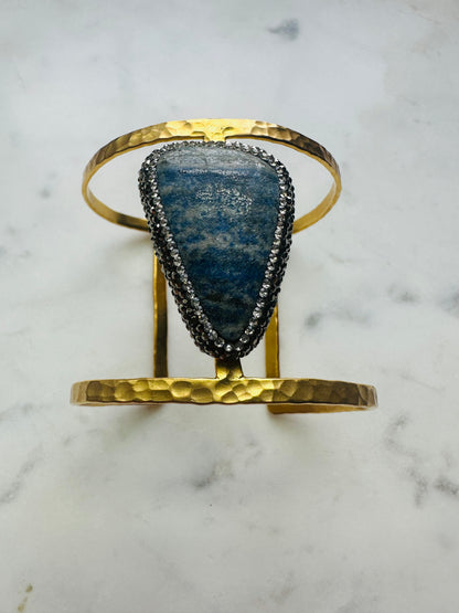 Lapis Lazuli Arrowhead Cuff Bangle