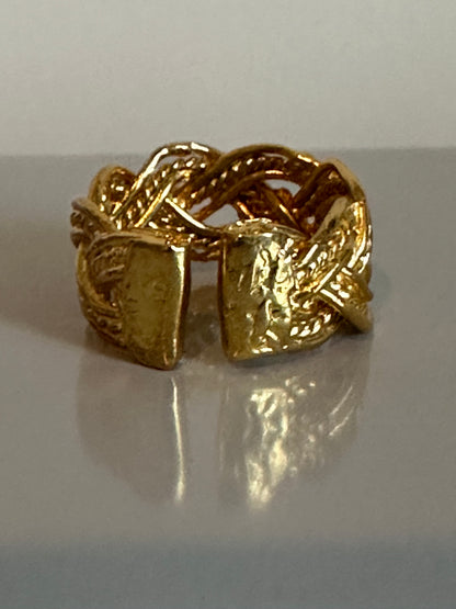 Gold Braided Band Ring