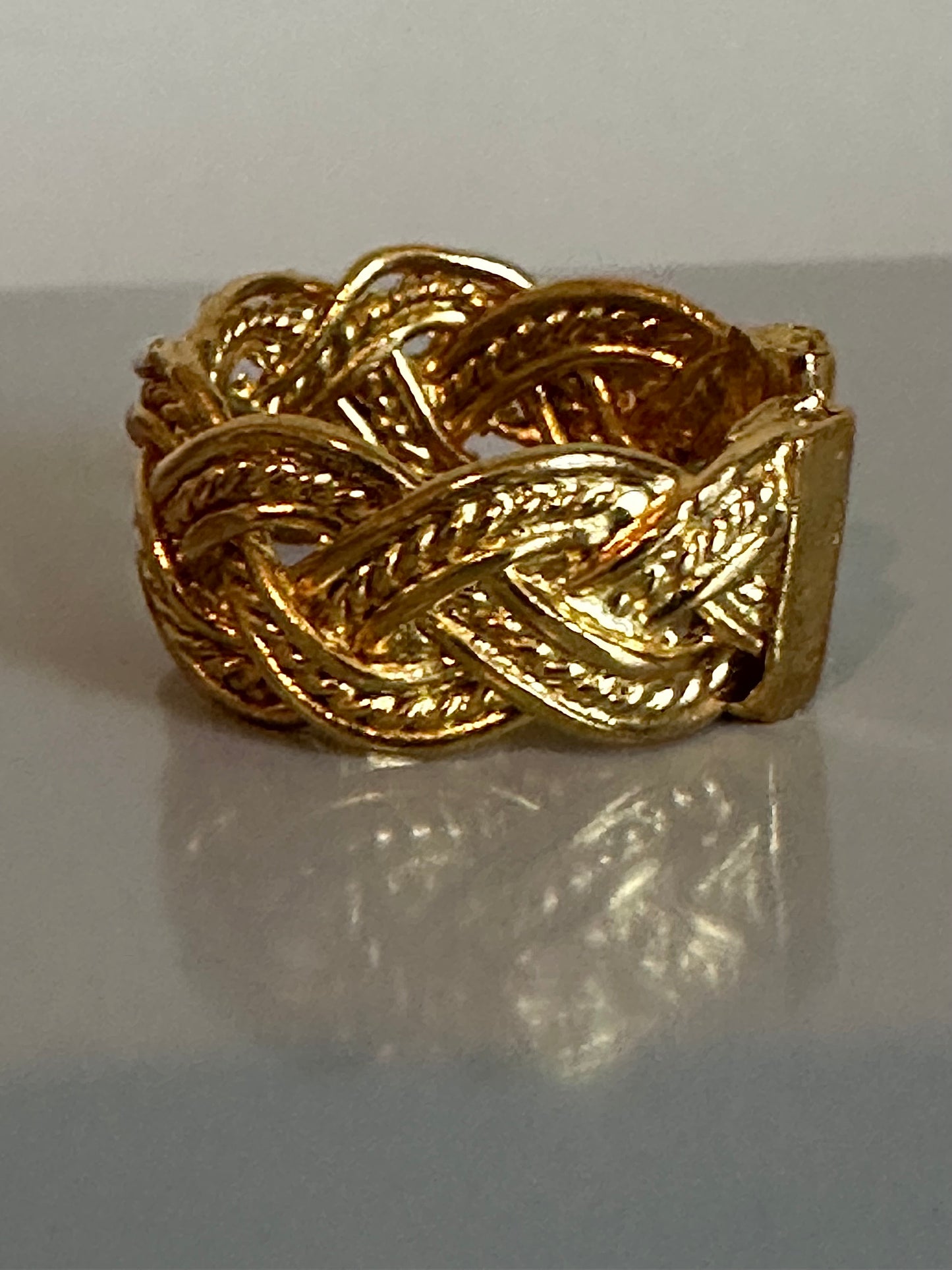Gold Braided Band Ring