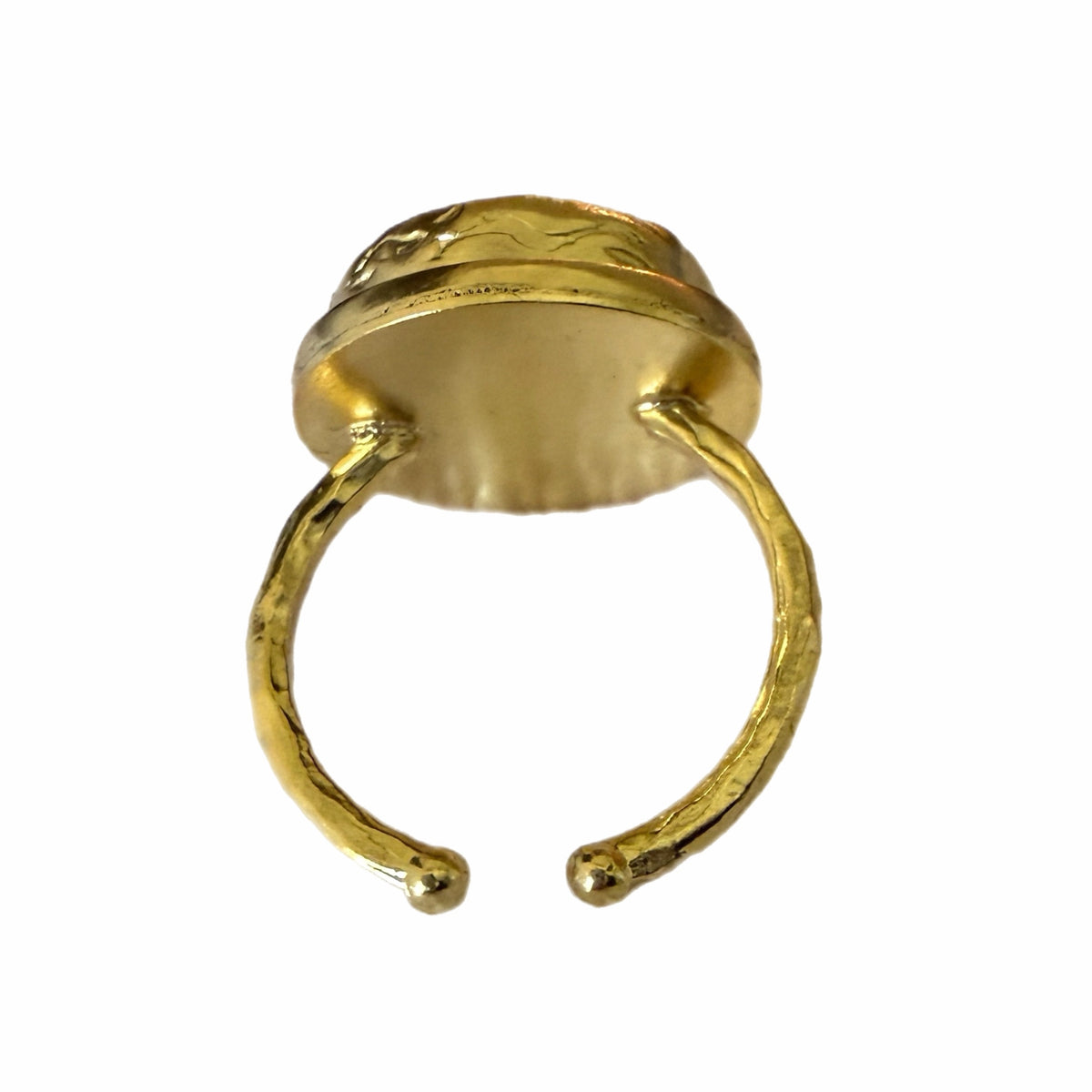 Round Gold and Ruby Ring