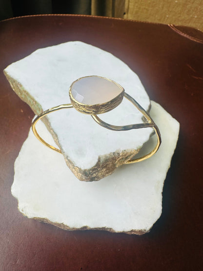 Snow Quartz Teardrop Bracelet