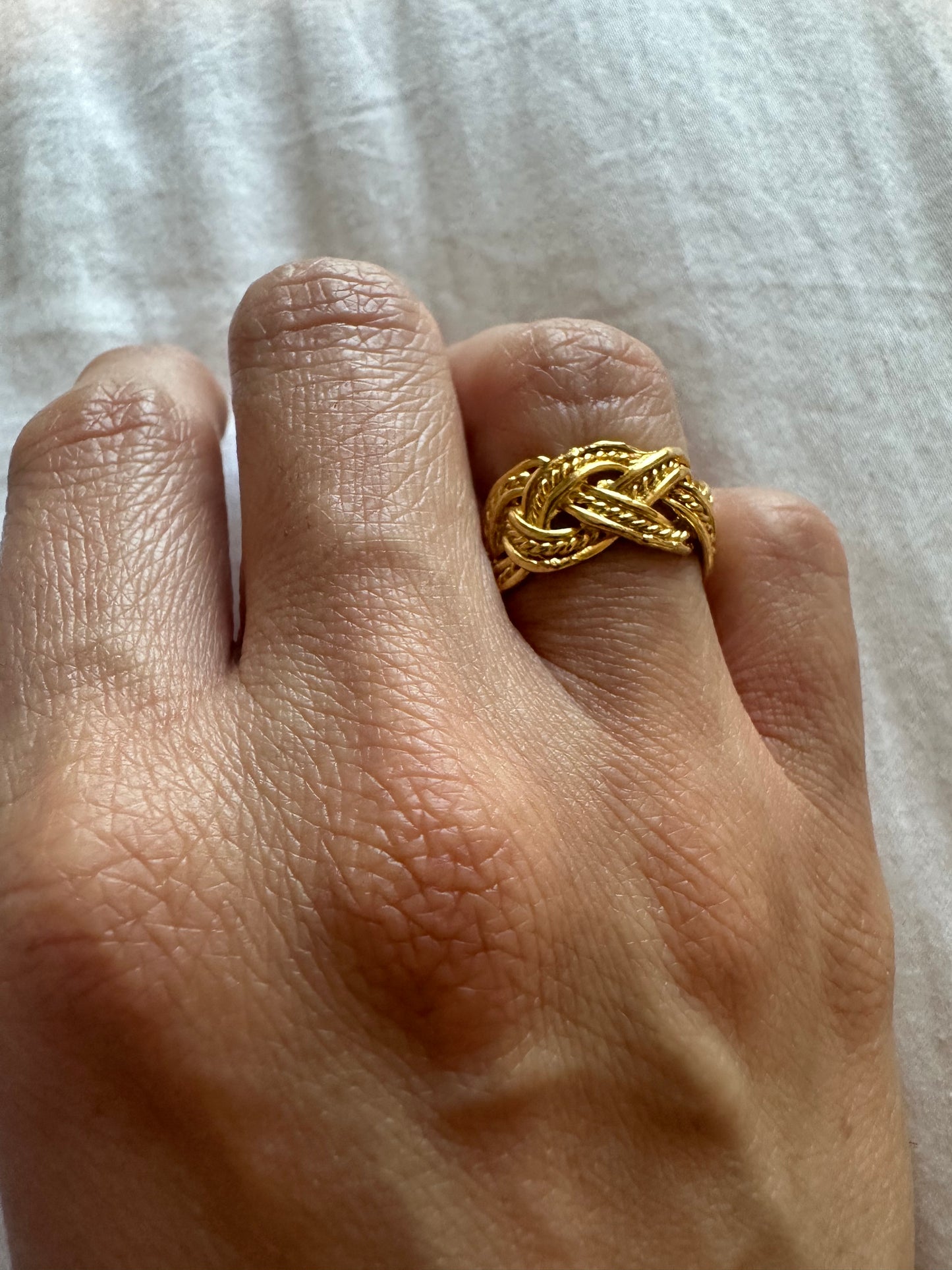 Gold Braided Band Ring