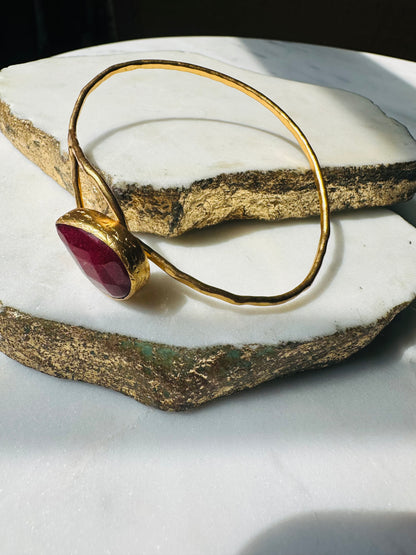 Ruby Teardrop Bracelet