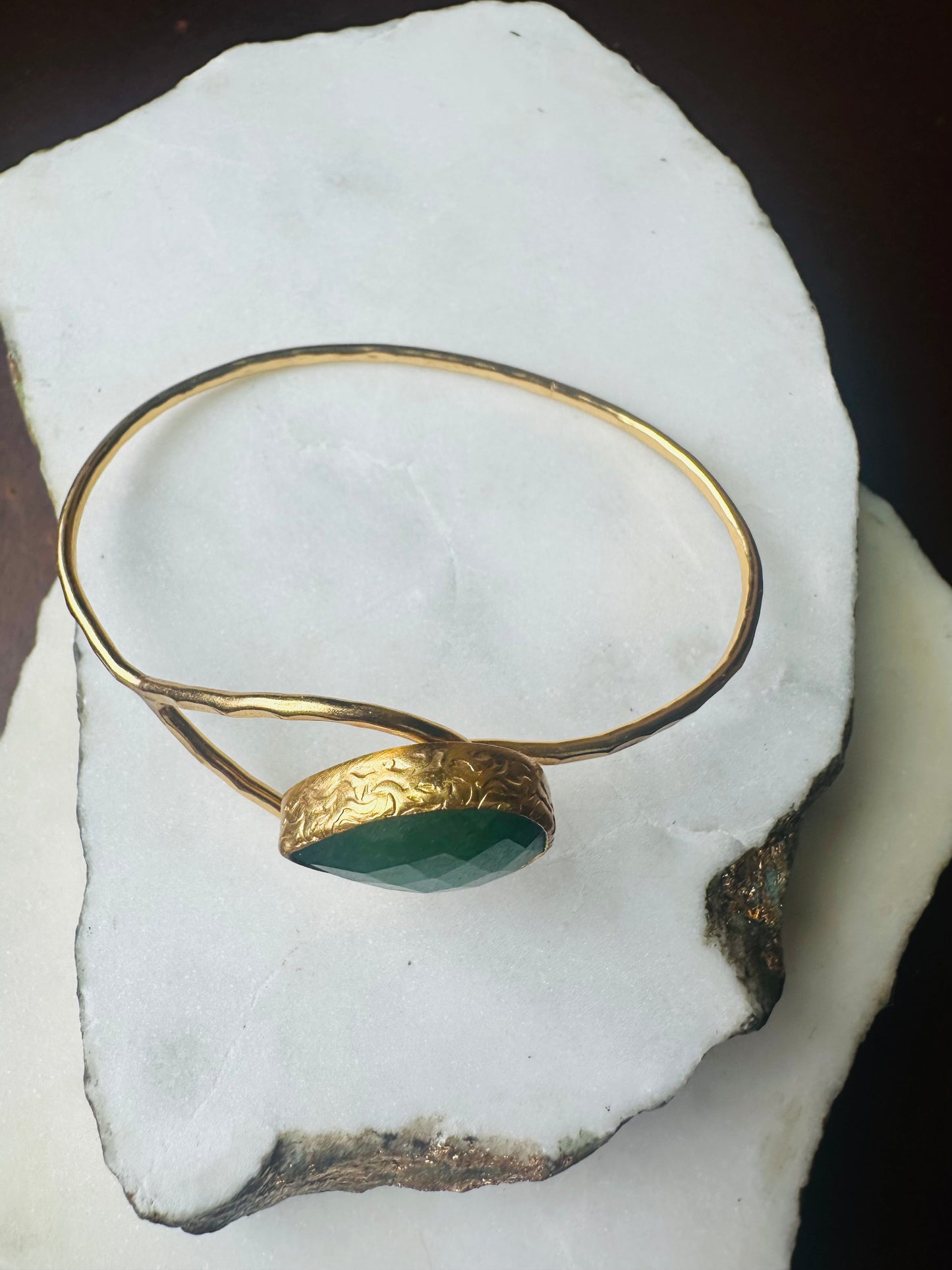 Green Quartz Teardop Bracelet