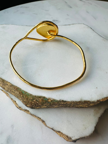 Peach Moonstone Teardrop Bracelet