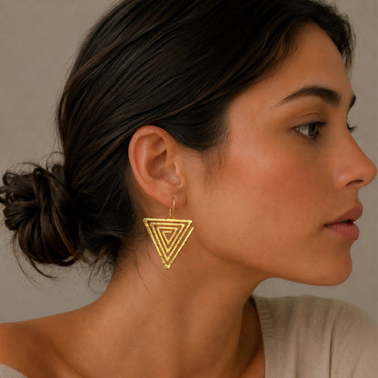 Hana Triangle Maze Earrings