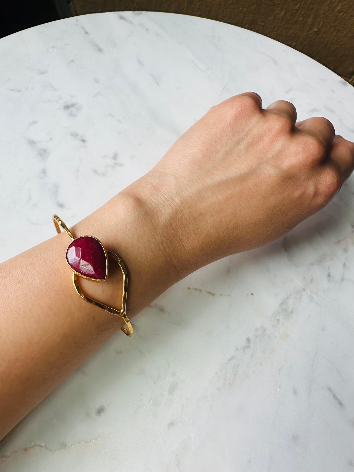 Ruby Teardrop Bracelet