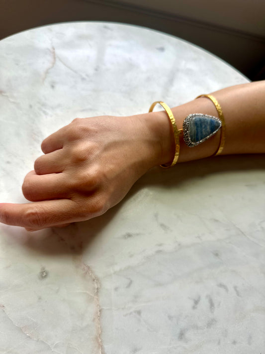 Lapis Lazuli Arrowhead Cuff Bangle