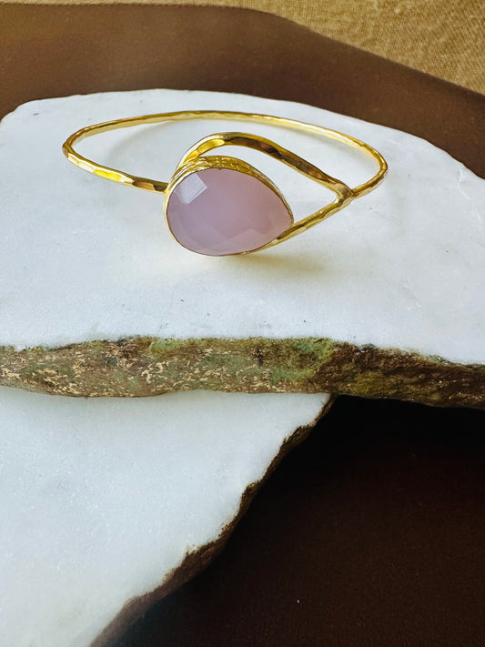 Rose Quartz Teardrop Bracelet