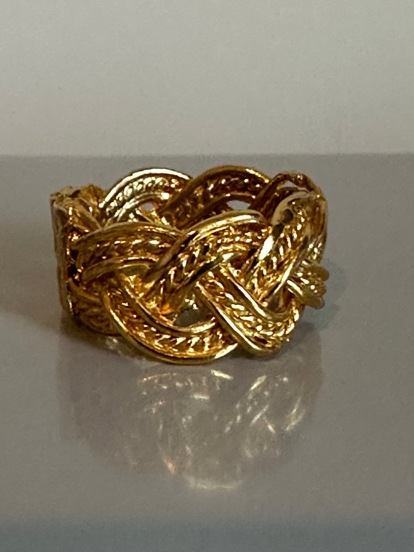 Gold Braided Band Ring
