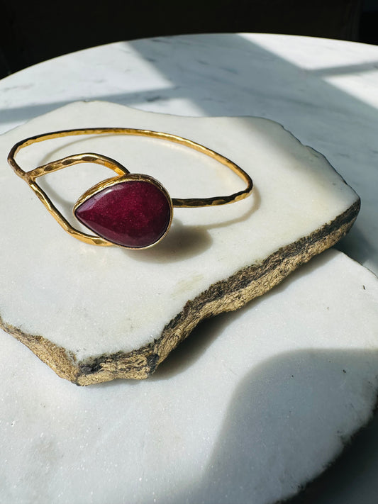 Ruby Teardrop Bracelet