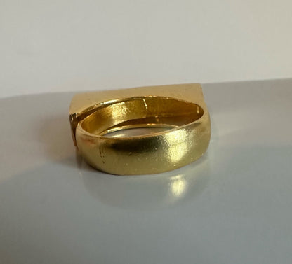 Qul Falaq Gold Bar Ring