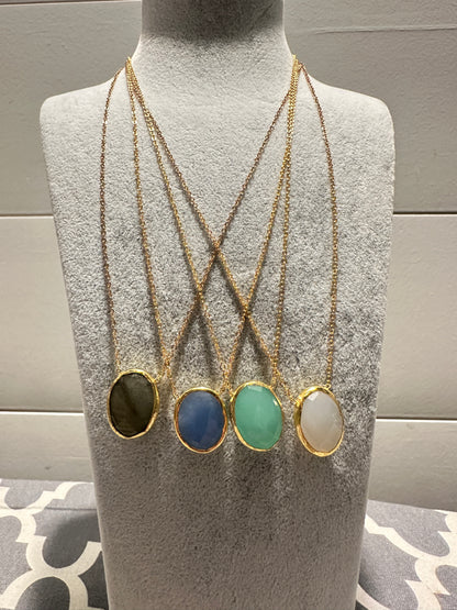 Snow Quartz Minimal Necklace