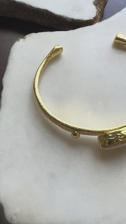 Zeynab Mother of Pearl Cuff Bracelet