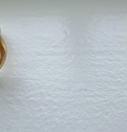 Contemporary Dervish Gold and Snow Quartz Ring