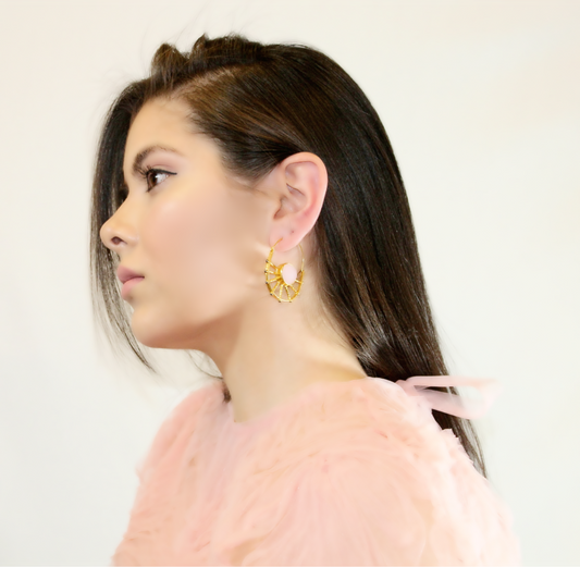 Ottoman Fleet Rose Quartz Earrings