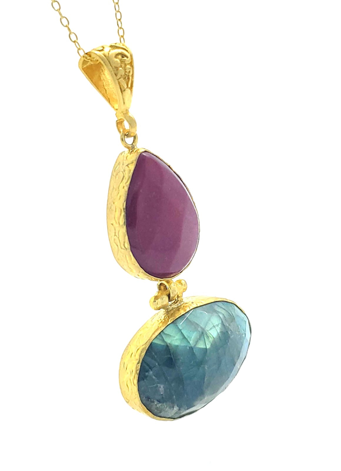 Van Cat Double Pendant Necklace (RL)